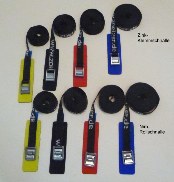 Verzurrgurt mit Zink-Klemmschnalle XL (blau)